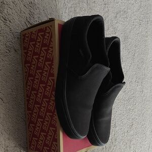 Vans Men's Black Slip-On Sneakers